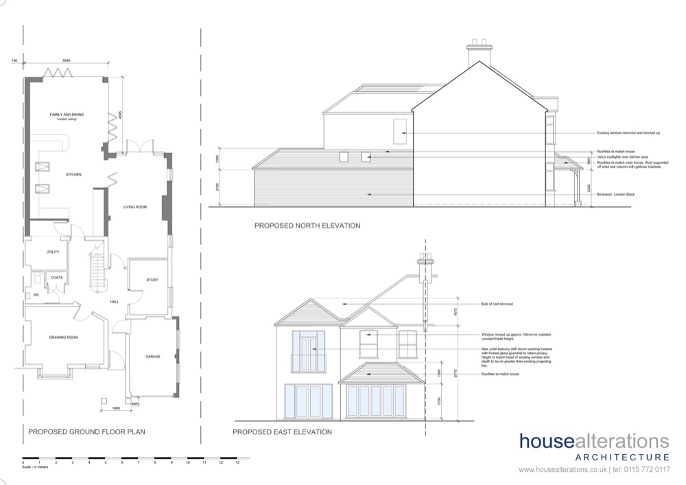 Building Regulation Drawings In Nottingham by House Alterations Architecture